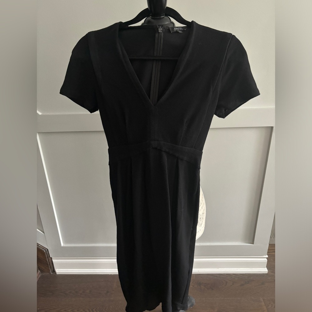 Babaton black V line dress Leon pencil dress - Picture 2 of 8